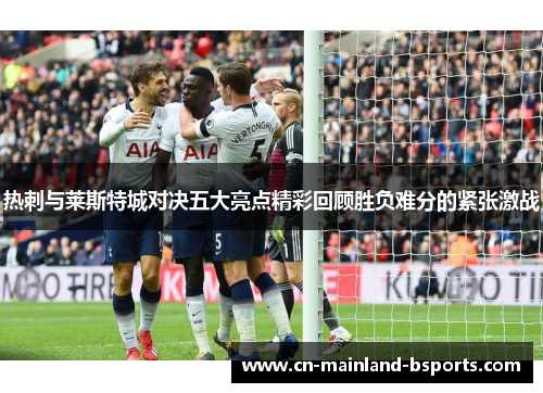 热刺与莱斯特城对决五大亮点精彩回顾胜负难分的紧张激战